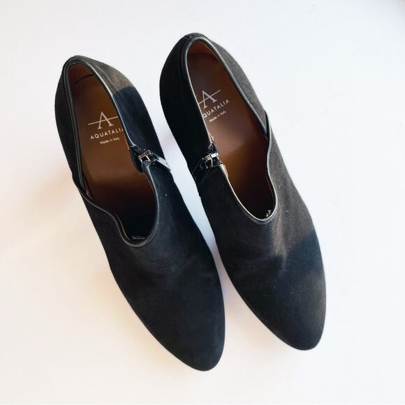Aquatalia Suede Side Zip Ankle Bootie - Picture 5 of 9
